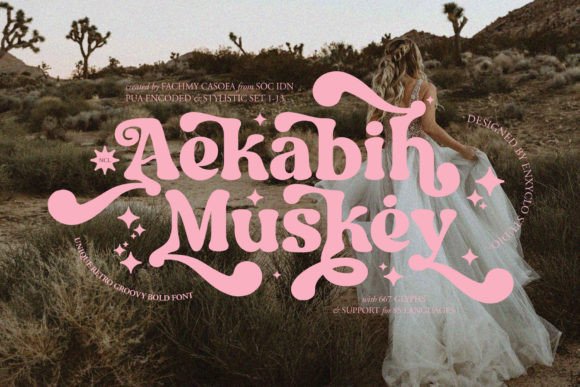 Aekabih Muskey: A Groovy Display Font for Digital Branding