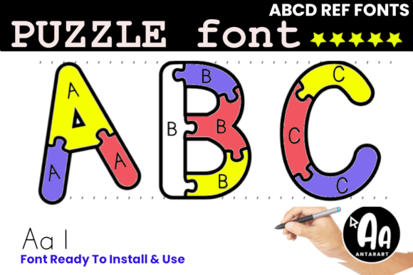 Alphabet Letters Puzzles: A Font for Clear and Engaging Typography