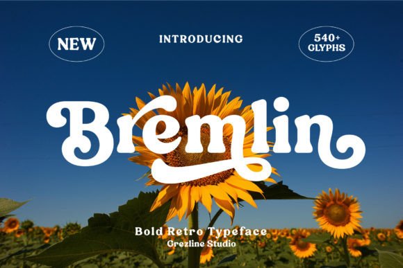 Bremlin: The Bold Retro Typeface for Editorial Design