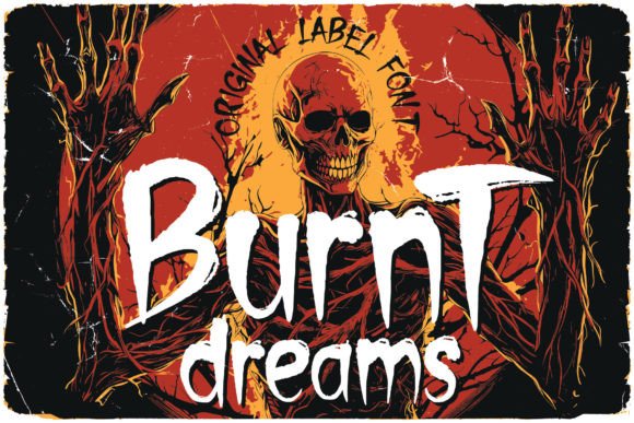 Burnt Dreams Font for Craft Projects
