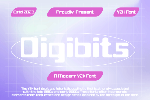 Digibits Font for Y2K Digital Aesthetic