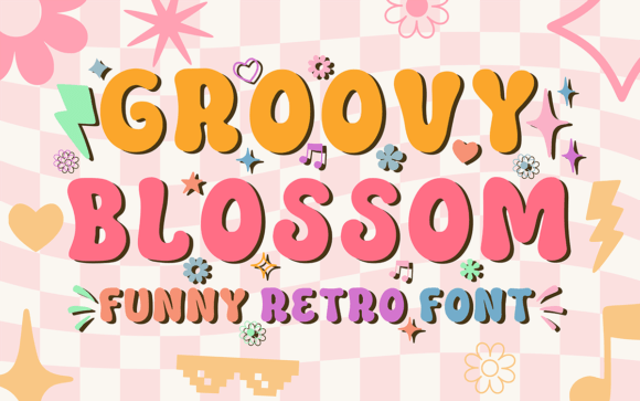 Groovy Blossom Font for Editorial Design