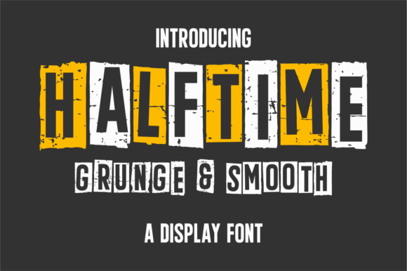 Halftime: The Bold Display Font for Handmade Product Labels