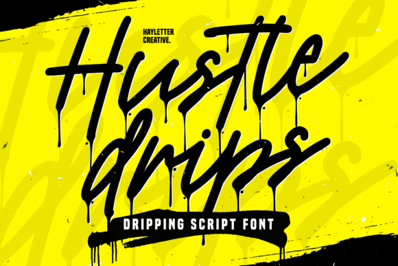 Hustle Drips: A Bold Display Typeface for Modern Digital Brands