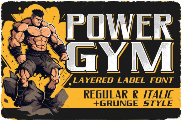 Power Gym: The Bold Typeface for Handmade Product Labels and Signs