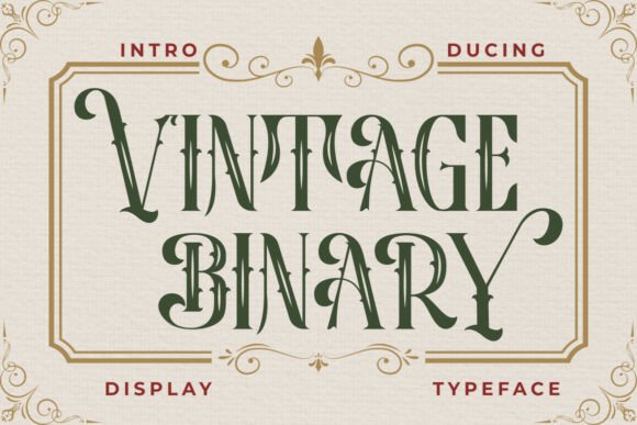 Vintage Binary: A Display Typeface for Timeless Editorial Design