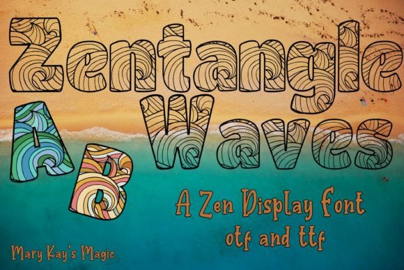 Zentangle Waves: The Display Typeface for High-Impact Campaigns